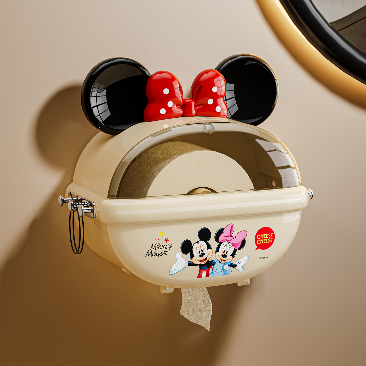 迪士尼米奇卫生间壁挂式纸巾盒