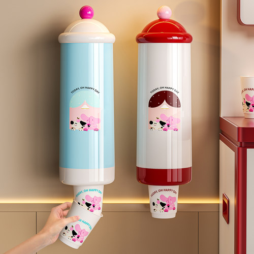 一次性杯子取杯器壁挂式纸杯架