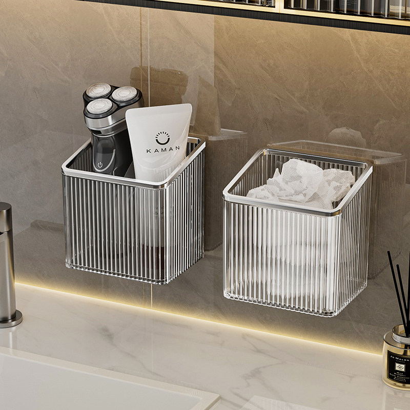 废弃洗脸巾收纳盒壁挂式卫生间放用过的棉柔巾擦脸巾多功能置物架