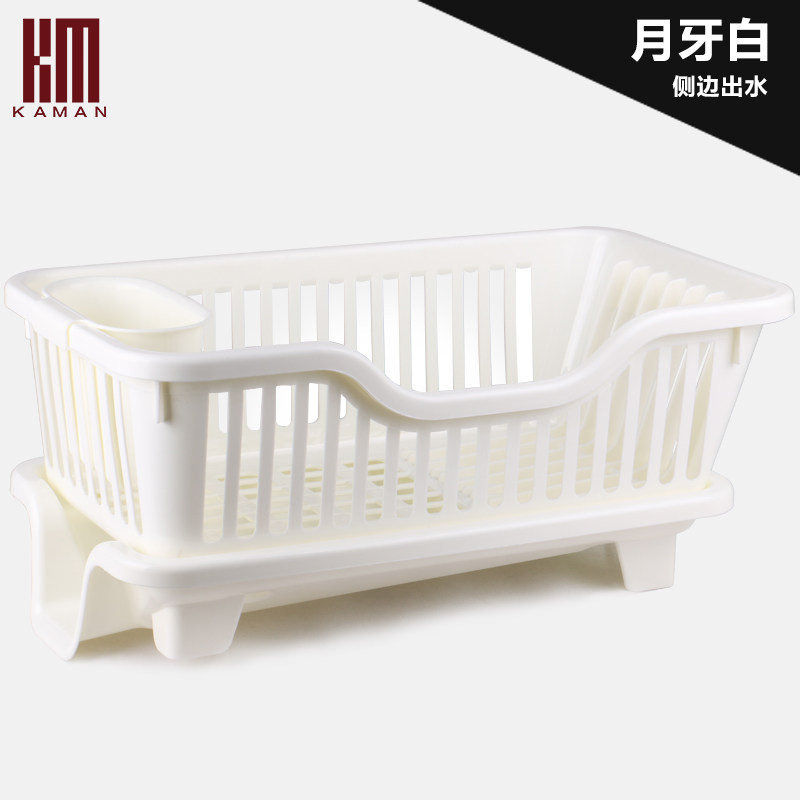 kaman 大号塑料厨房餐具沥水架 加厚碗碟沥水置物架沥干水不生菌