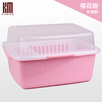kaman大号塑料带盖厨房置物架角架碗架整理碗柜碗碟沥水架收纳架