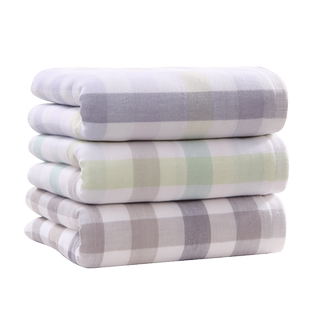 图强两条装纱布毛巾全棉儿童洗脸毛巾纯棉宝宝方巾婴幼儿家用手帕