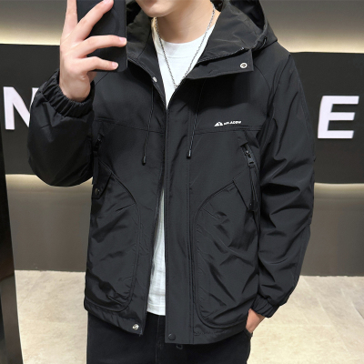 外套男士秋冬款2025新款工装夹克男款冬季休闲加厚防风冲锋衣男装