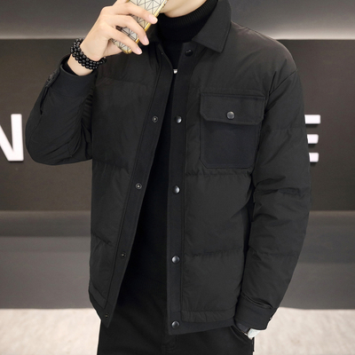 男士羽绒服轻薄短款冬季2025新款潮流百搭高级感加厚男款冬装外套