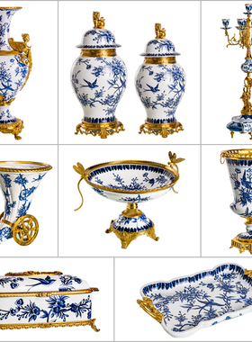 青花系列摆件雅致高档经典工艺品