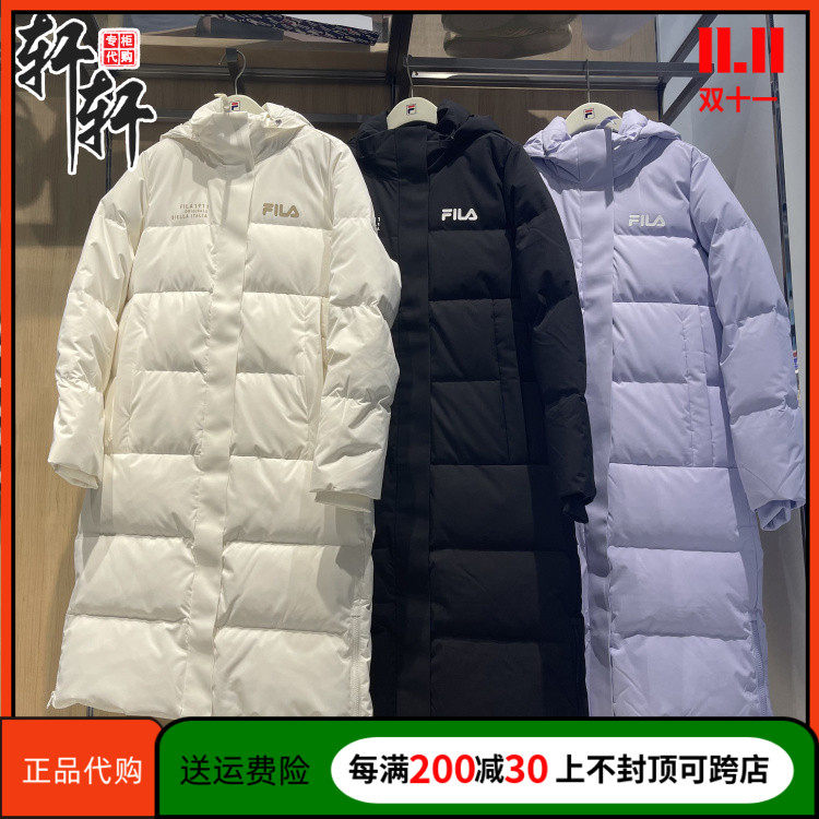 FILA斐乐女装 2023年冬款基础运动长款连帽保暖羽绒服 F11W349910属于什么档次？