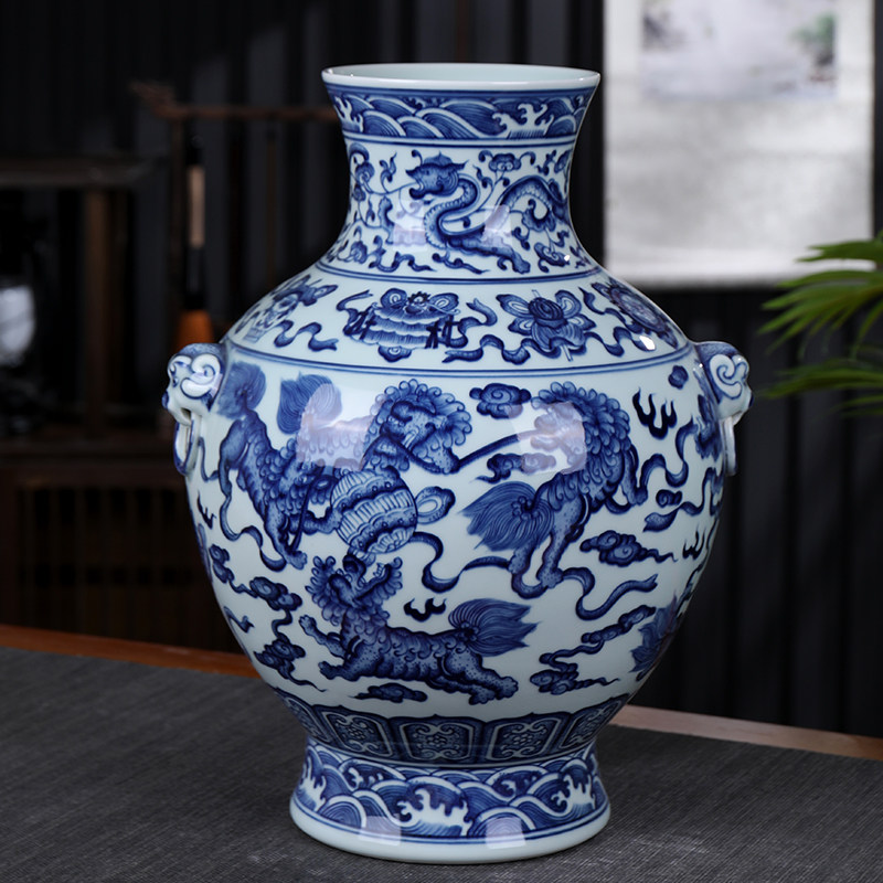 中式陶瓷景德镇居家纯手工装饰品