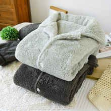 睡衣男秋冬季加绒加厚保暖珊瑚绒加肥加大码法兰绒家居服套装外穿