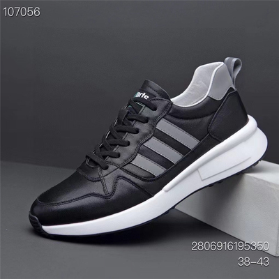 新款防滑耐磨橡胶大底圆头男皮鞋