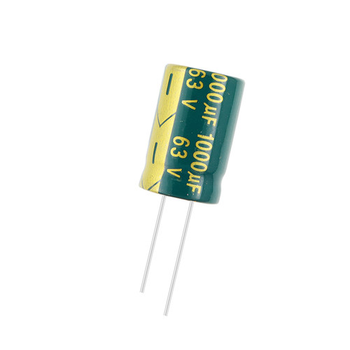 63V1000UF 高频插件电解电容 16*25 LOWESR 电源滤波容器绿金