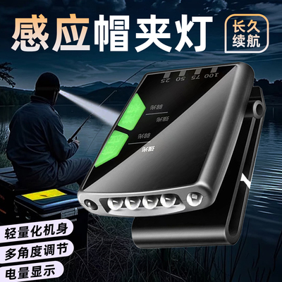 2025新款强光超亮感应帽夹头灯