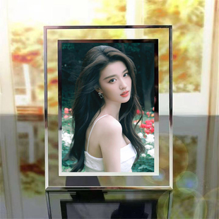 王楚然周边学生版水晶玻璃相框定制照片摆件装饰生日送朋友礼物