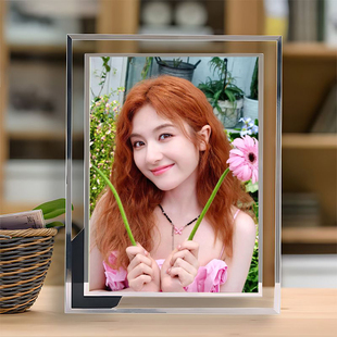 李兰迪周边学生版水晶玻璃相框定制照片房间桌面摆件装饰送礼物
