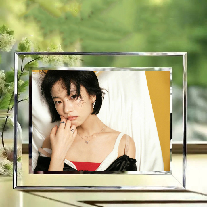 李庚希周边学生版水晶玻璃相框定制照片摆件装饰生日礼物送女生