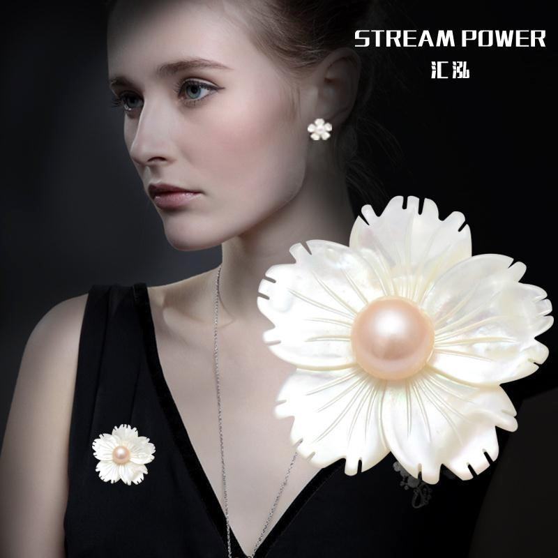 Broche femme en Nacre - Ref 1187138 Image 1