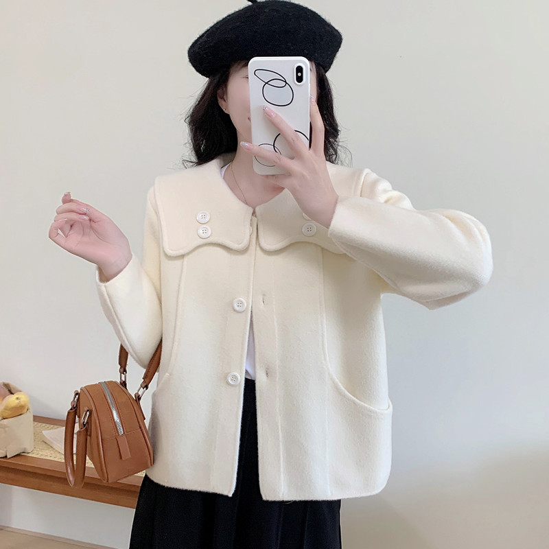 双面呢短外套小个子洋气减龄上衣