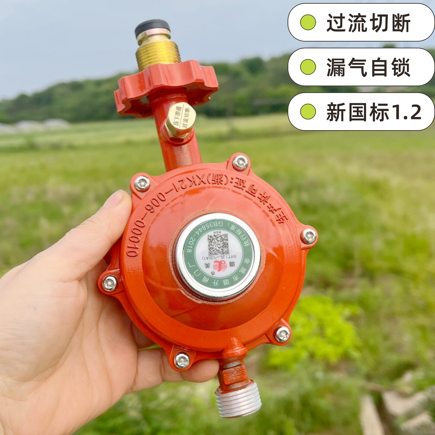 璐美牌液化气减压阀1.2的家用商用调压阀门煤气罐低压阀不可调节