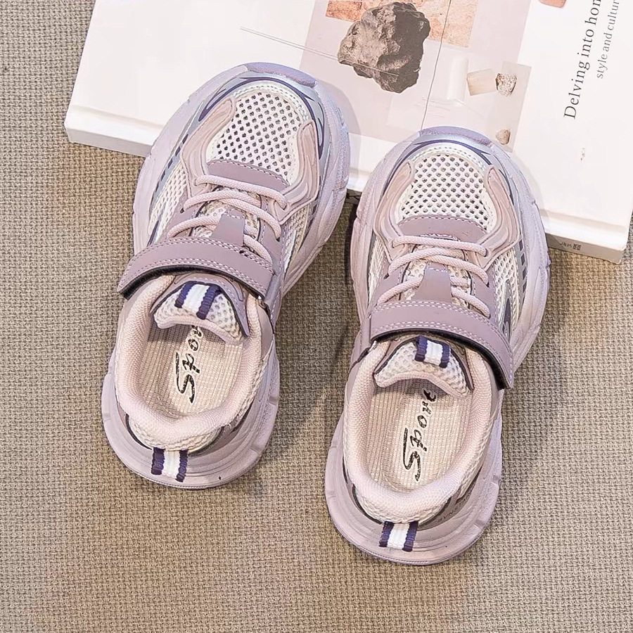 女童运动鞋2026年新款春秋季儿童鞋子网面透气老爹鞋男大童单网鞋