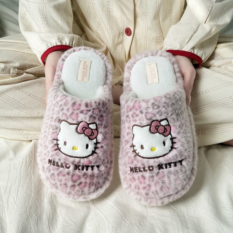 Hello Kitty棉拖鞋轻便家居室内拖鞋加绒加厚棉鞋秋冬季保暖