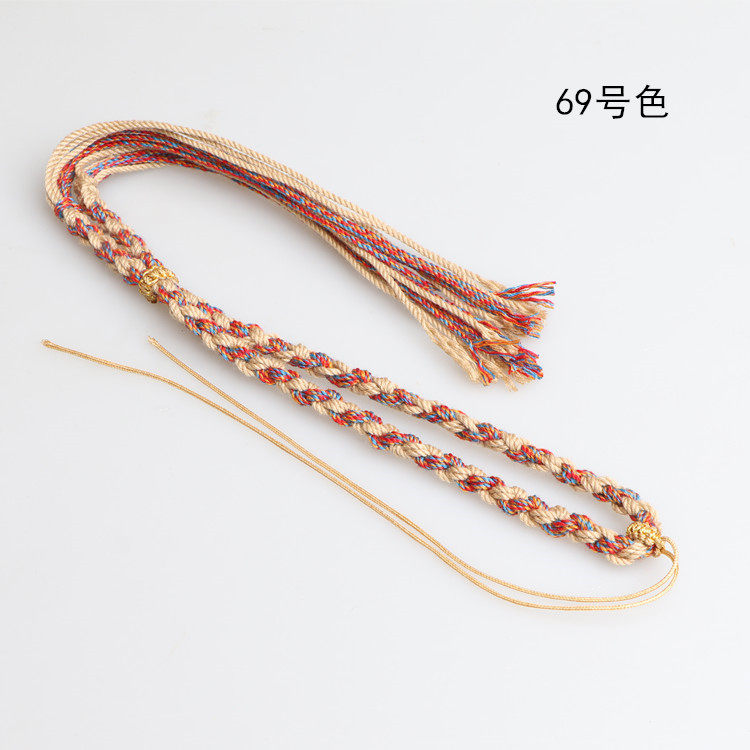 手工编织藏式手搓棉线把玩绳包挂图片