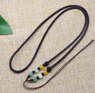 长绳毛衣链吊坠绳 玉线项链绳 翡翠玛瑙玉器绳手工编织项链