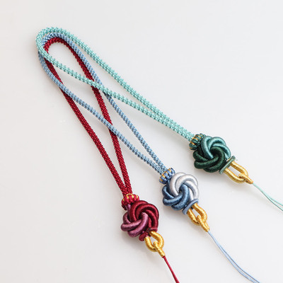手工编织手把件绳 diy文玩绳子玉器玛瑙把件吊绳粗款多色