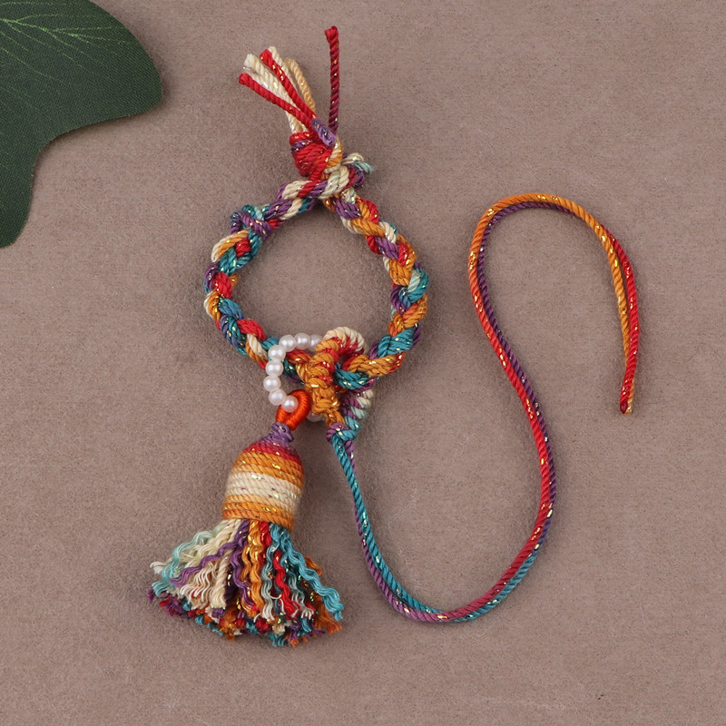 檀香佛珠搭配小流苏手工手机钥匙挂件文玩DIY手串配饰包挂藏式