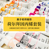 果子老师推荐 20毫升 漂亮色12色套装 荷尔拜因丙烯套装 复古色