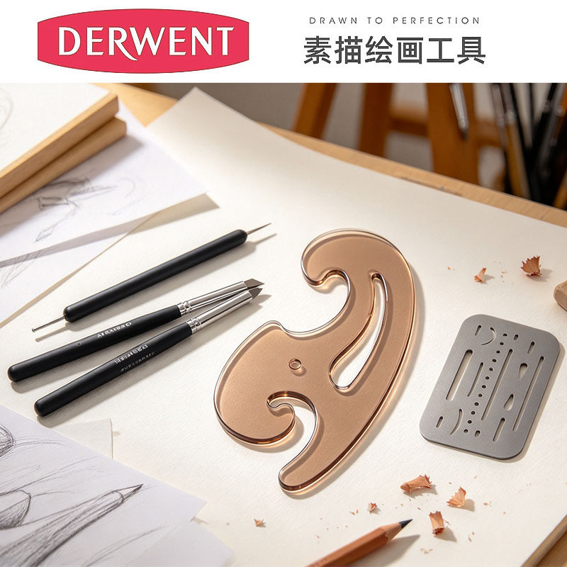 得韵素描绘画工具划痕笔曲线尺