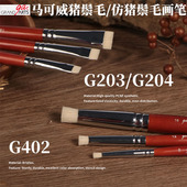402猪鬃毛拓刷笔 马可威Grand 204 G203 仿猪鬃毛洗色戳戳笔 Arts