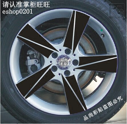 奔驰进口碳纤维改装轮毂贴