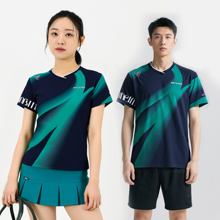 羽毛球服女套装裙裤2025新款运动速干夏季高颜值上衣短袖球衣男