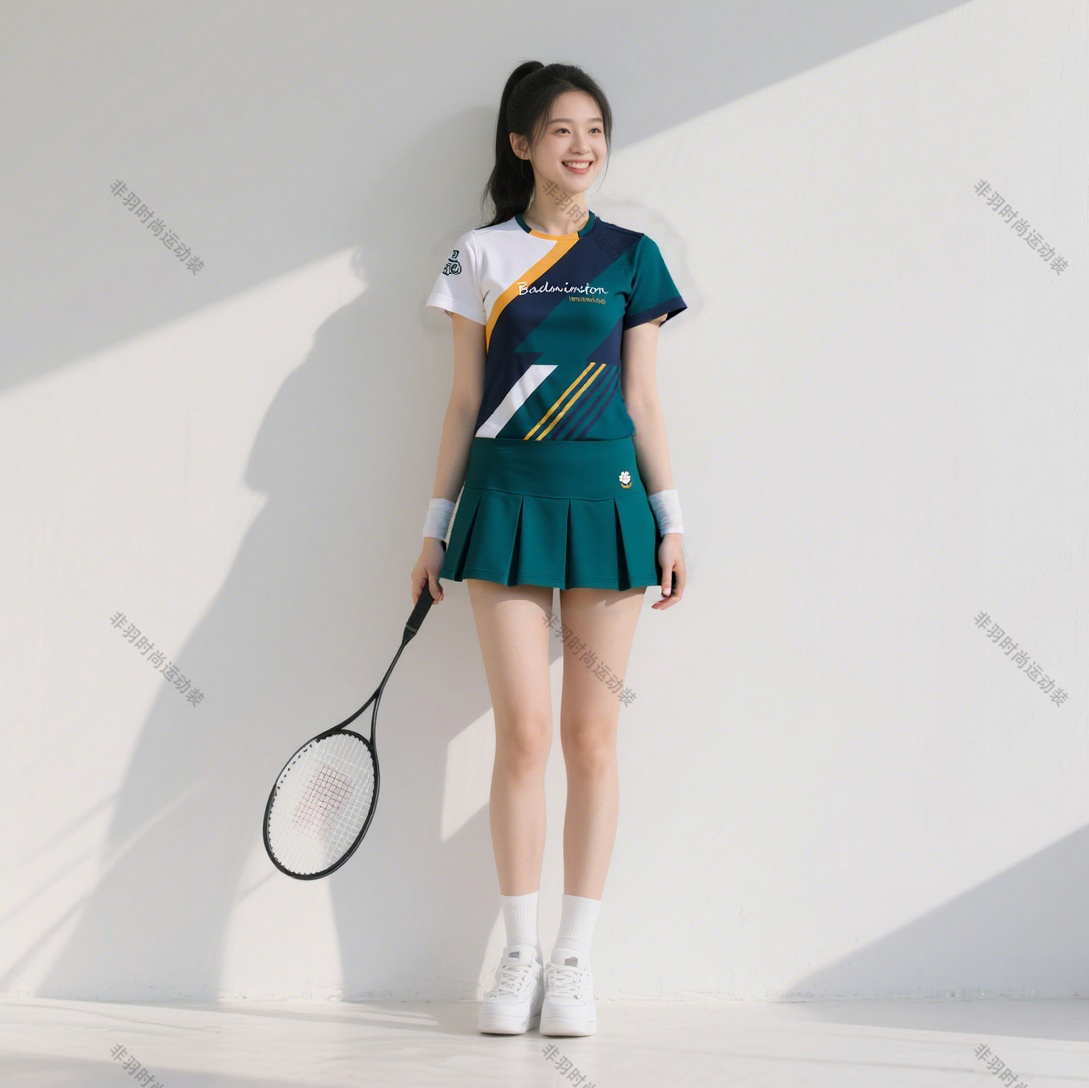羽毛球服女2025新款高颜值专业运动上衣透气速干短袖短裤男款球衣