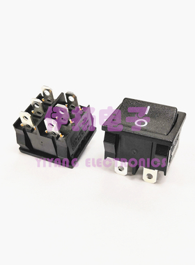 台湾进口船型开关 RLEIL 电源开关 6脚2档 RL3-2 方形 无灯 21X24