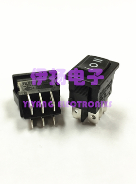 台湾进口船型开关 RLEIL 电源开关 6脚3档 RL3 KCD1-203款 21X15