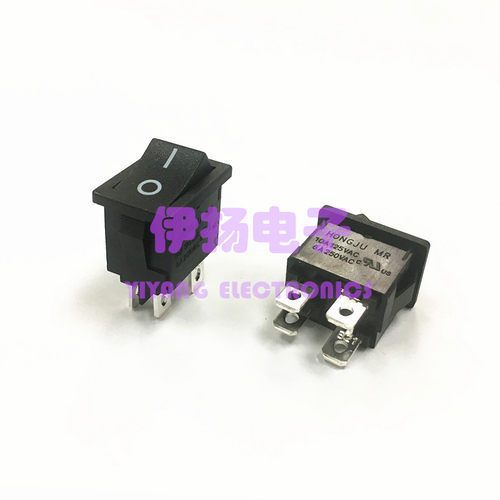 台湾HONGJU原装进口船型开关 MR-6-210-C5N-BB 4脚2档 KCD1-104