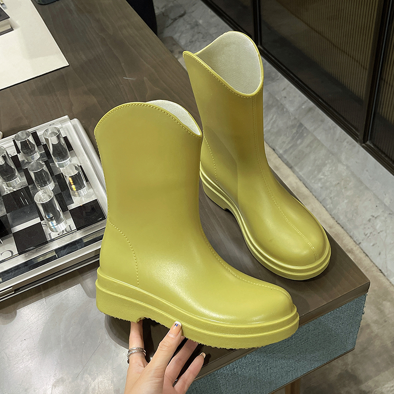 2022新款时尚雨鞋女中短筒网红雨靴加绒水鞋保暖防水防滑套鞋胶鞋