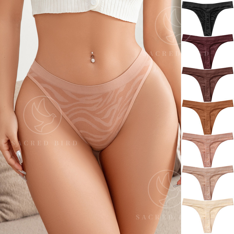 水纹无缝亲肤丁字裤女低腰无痕