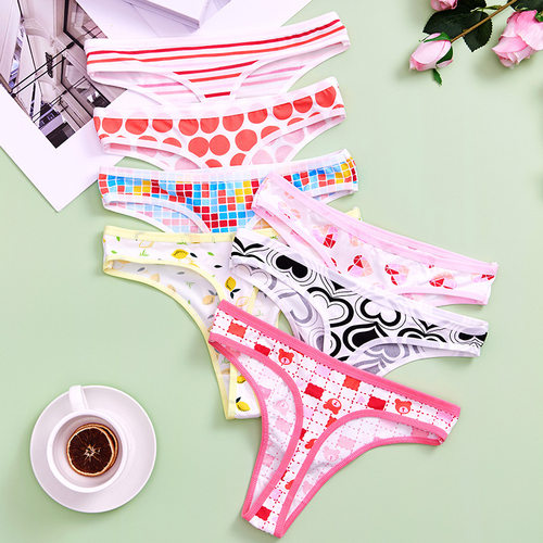 彩色甜美可爱丁字裤女健身瑜伽