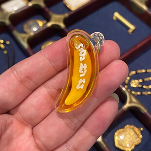 泰国特色佛牌 阿赞力矿早期狗牙 海王油挂饰吊坠摆件 送礼品自用