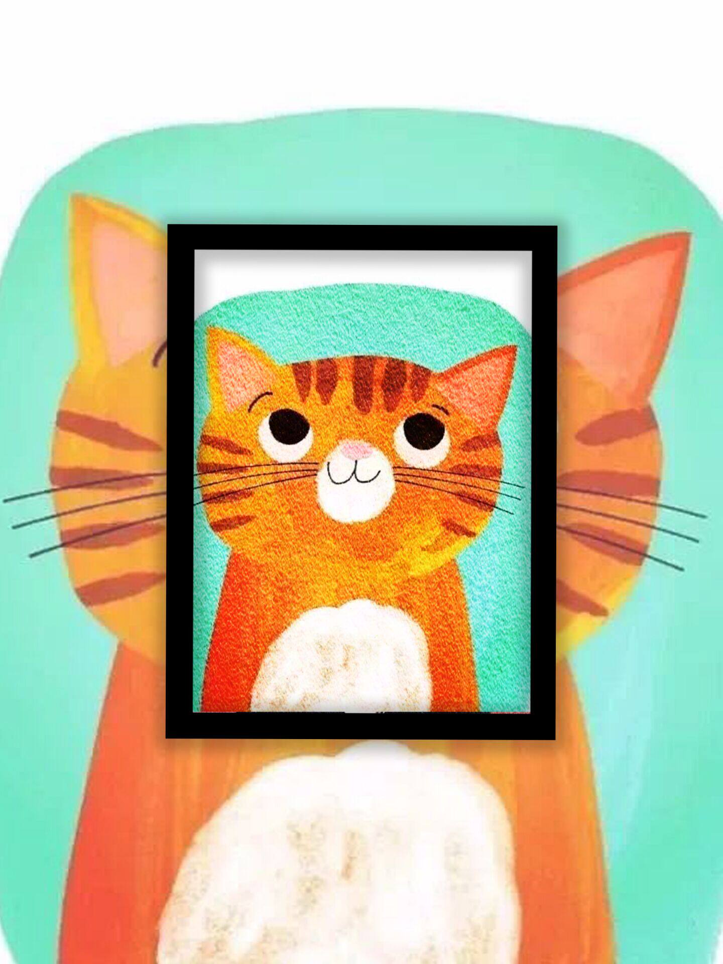 卡通猫咪儿童环保手工DIY纸浆画创意减压材料包简约亲子彩泥画