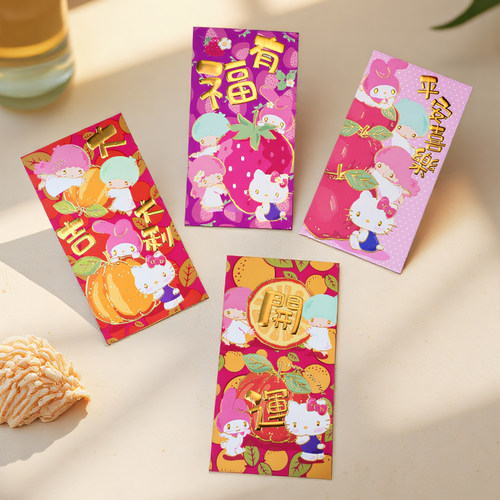 60个新款正品hellokitty卡通粉嫩红包可爱2026新年凯蒂猫利是封
