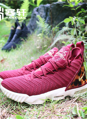 Nike Lebron詹姆斯LBJ16代女款酒红豹纹黑金篮球鞋AQ2465-601-007