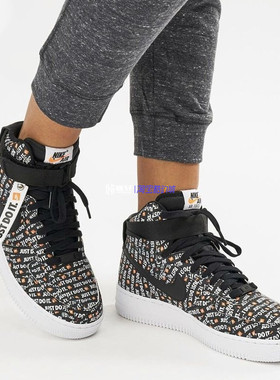 Nike Air Force 1高帮AF1空军一号JDI弹幕女子休闲板鞋AO5138-001