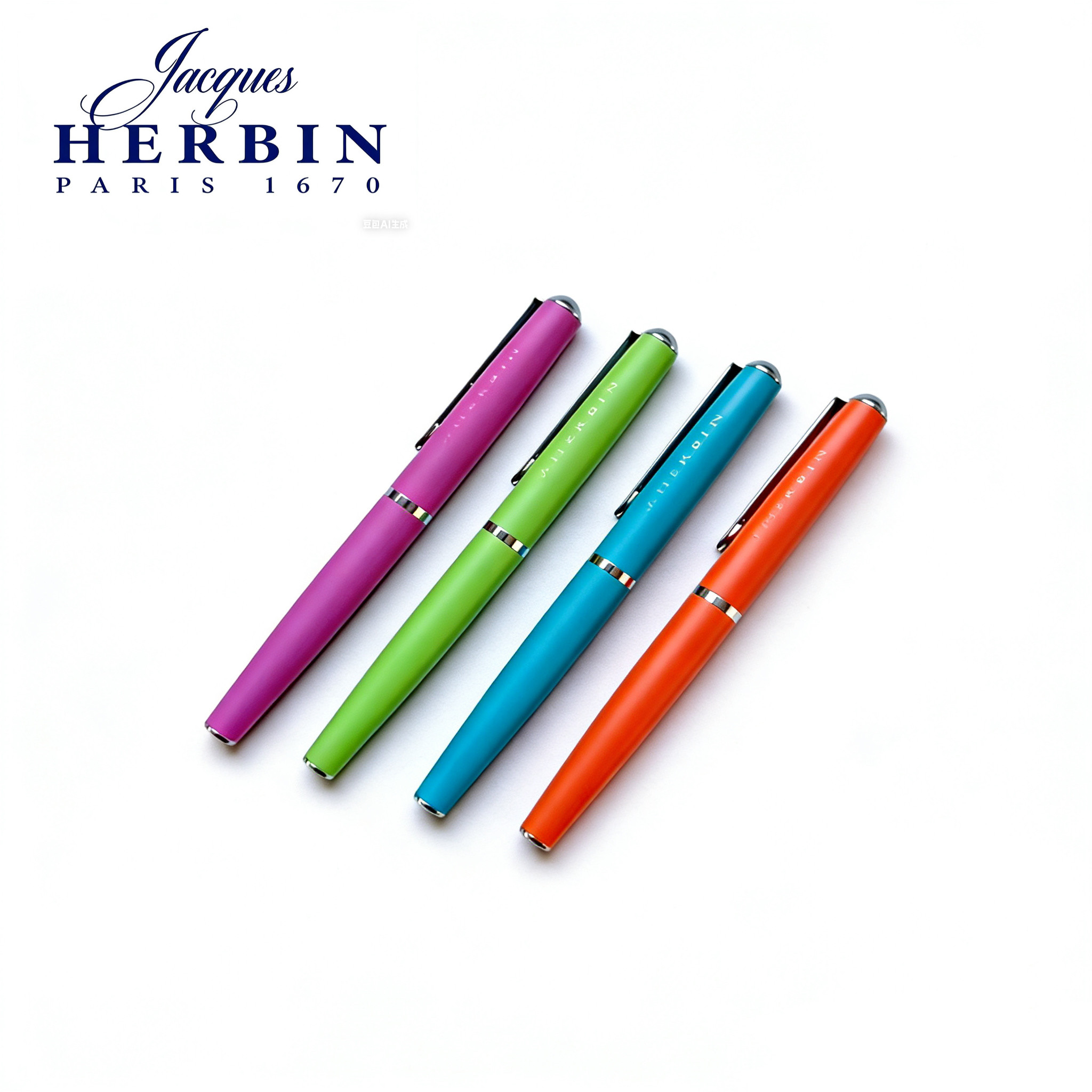 法国J.herbin宝珠笔签字笔手账笔顺滑随身笔迷你透明杆金属杆