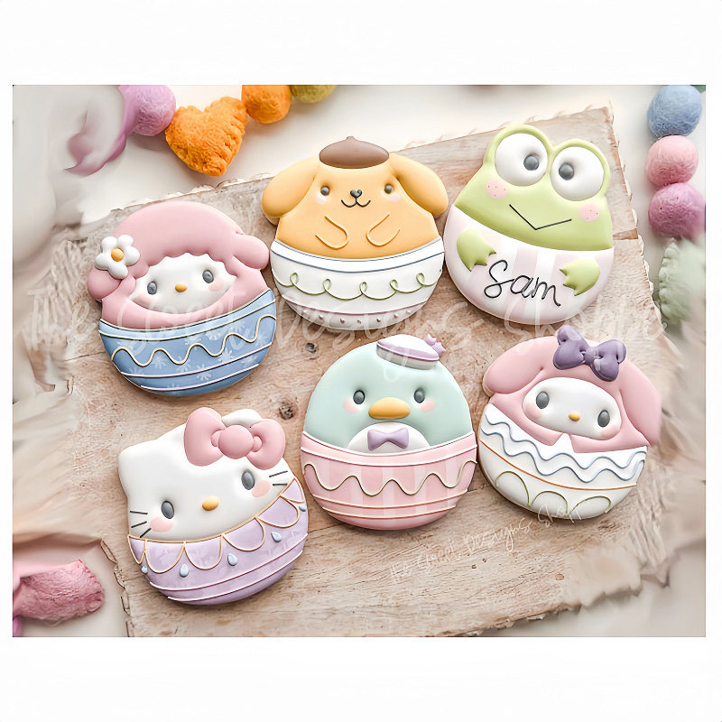 三丽鸥复活节万圣节卡通糖霜饼干模具KT猫羊驼美乐蒂雏鸡印模工具