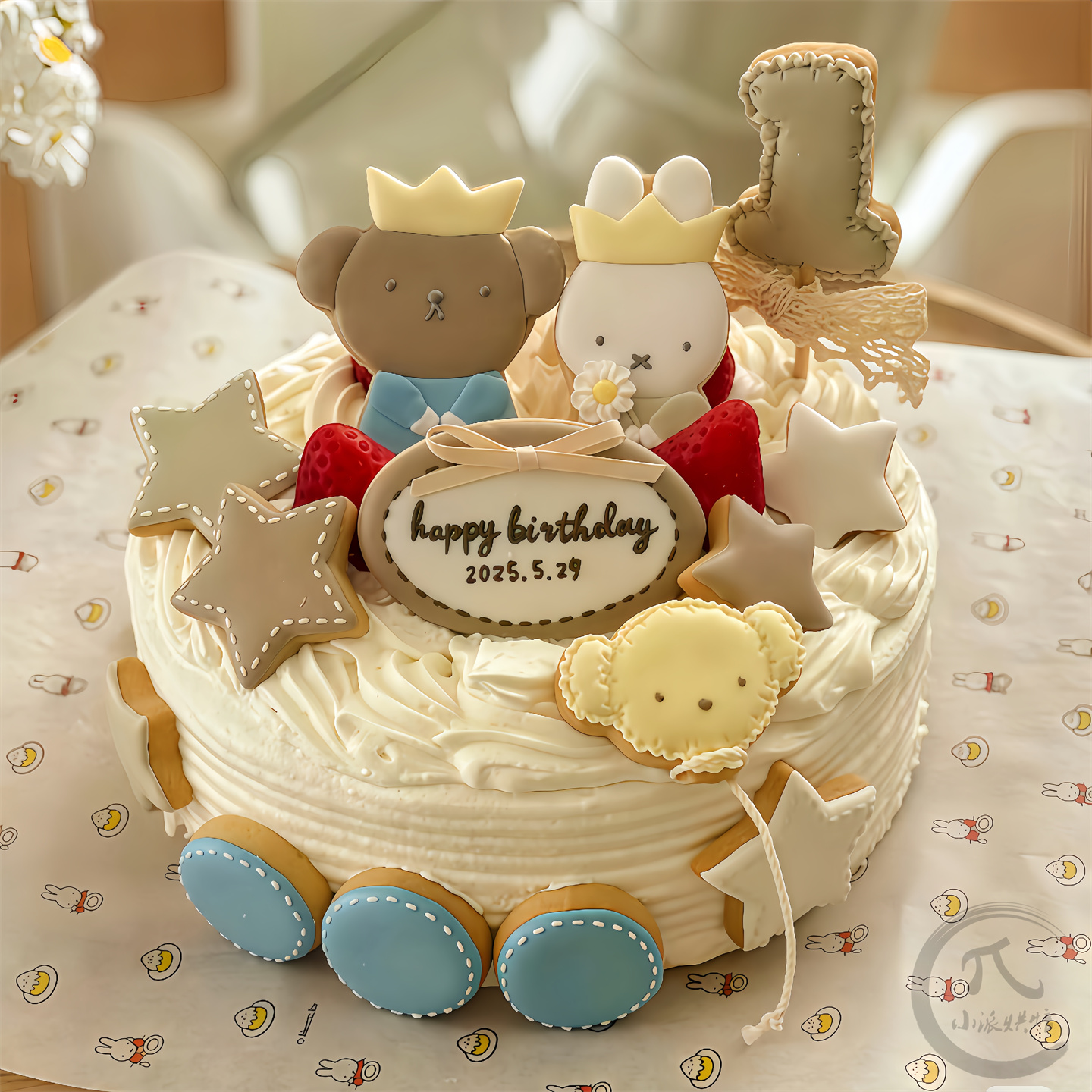 INS米菲兔卡通蛋糕装饰饼干模具宝宝周岁小熊玩偶五角星切模工具