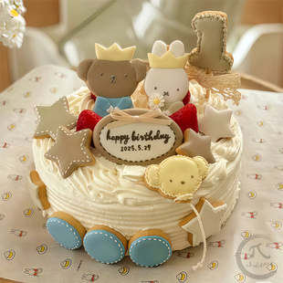 INS米菲兔卡通蛋糕装饰饼干模具宝宝周岁小熊玩偶五角星切模工具