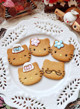 hello kitty凯蒂猫卡通饼干模具牛奶咖啡伴侣烘焙印模