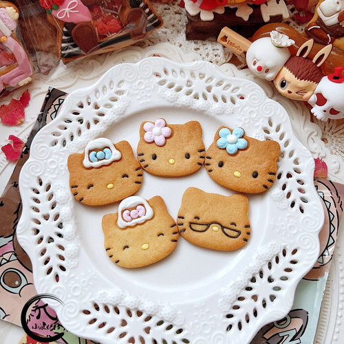 hello kitty凯蒂猫卡通饼干模具牛奶咖啡伴侣烘焙印模